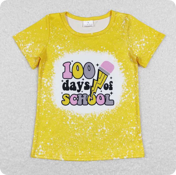 GT0387 3.25y 100days pencil yellow short-sleeved shirts