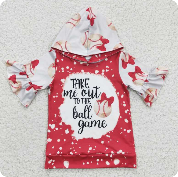 GT0100 3.26y Girls TAKE ME OUT Rugby Hooded Short Sleeve shirts