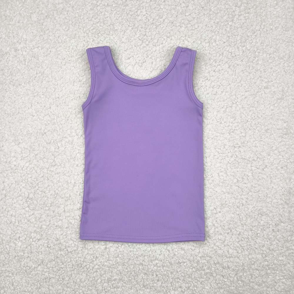 GT0990 4.16y Solid Purple Yoga Sleeveless Tank Top