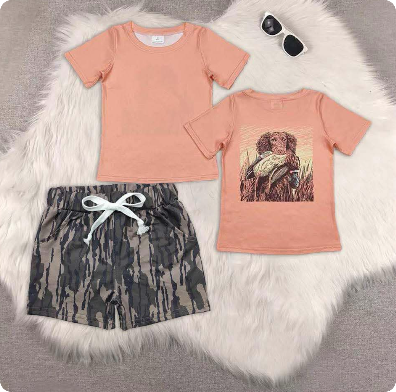 BT1084 3.17 y  Duck Puppy Orange Short Sleeve set