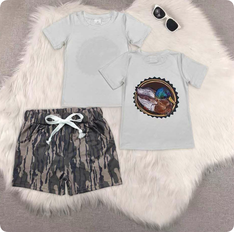 BT0964 4.17 y Duck Circle Beige Short Sleeve set