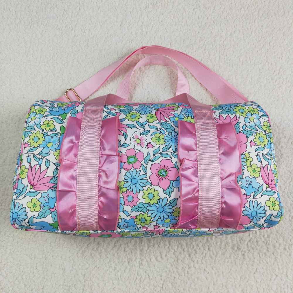 BA0291 4.26y Powder blue floral lace gym bag