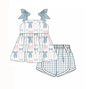 5.7y custom  baby girls  summer set moq 5
