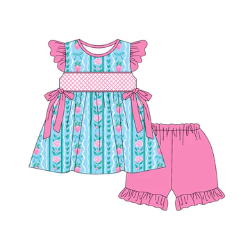 5.10y custom  baby girls  summer set moq 5