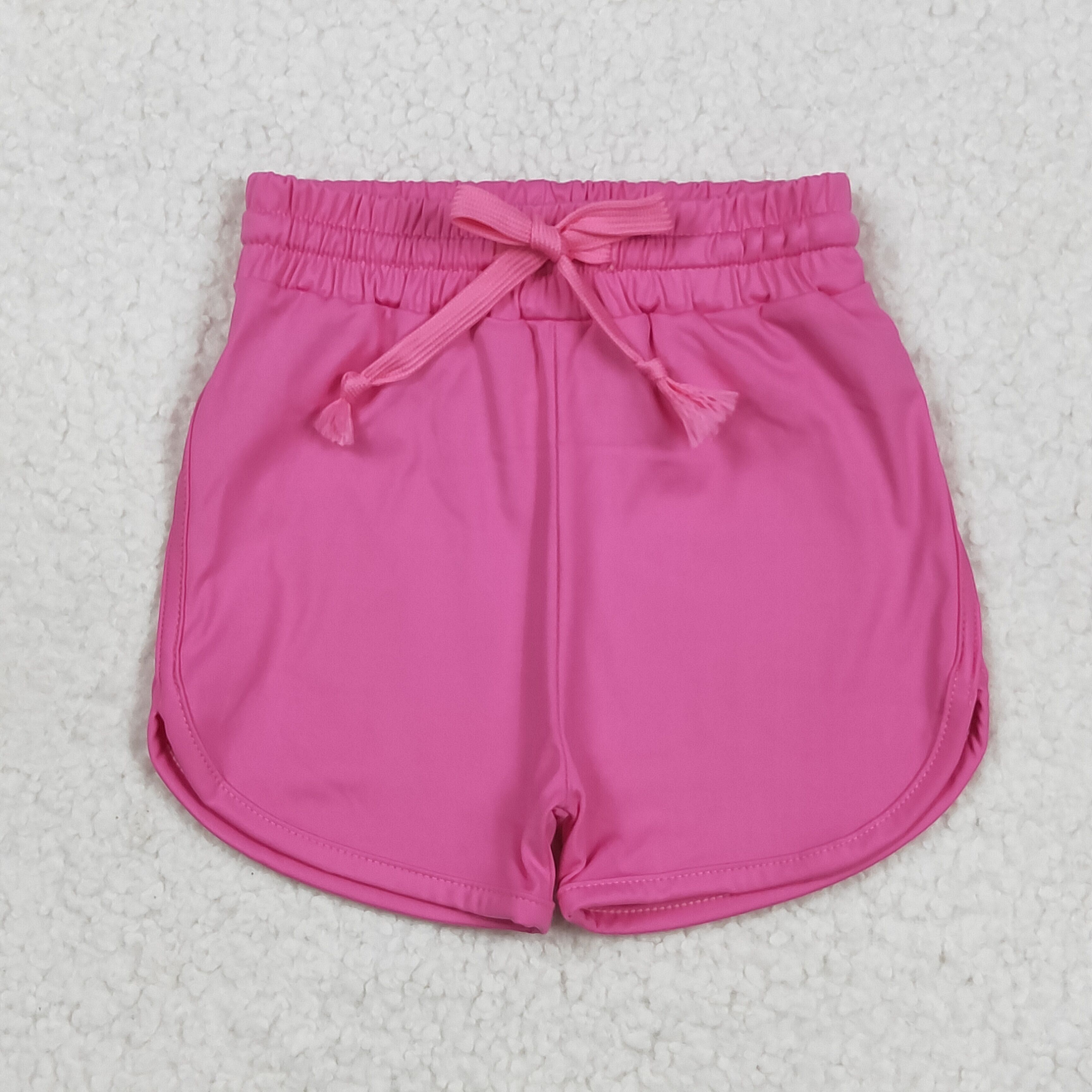 SS0503 5.12 y Solid rose red yoga shorts