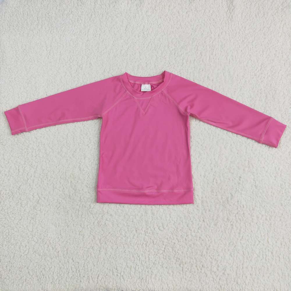GT0968 5.14 y Solid Rose Red Yoga Long Sleeve Top