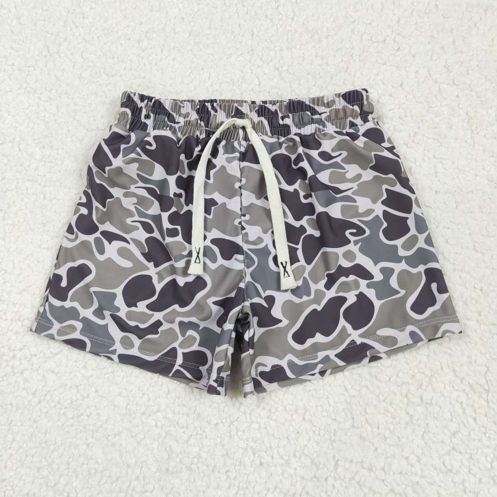 SS0079 5.15 y Boys' camouflage grey swimming trunks