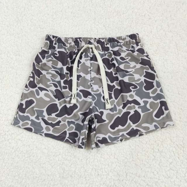 SS0079 5.15 y Boys' camouflage grey swimming trunks