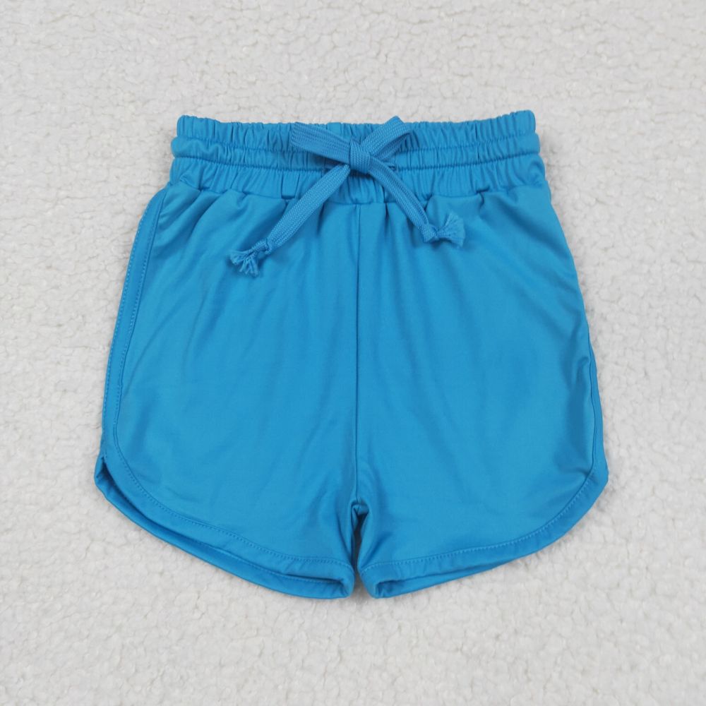 SS0504 5.29y Solid sky blue yoga shorts