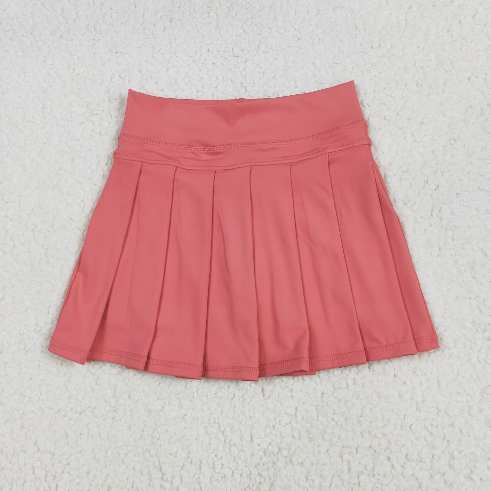GLK0080 6.4y Solid Orange Yoga Skirt