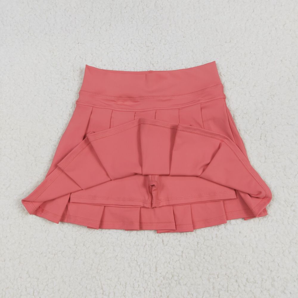 GLK0080 6.4y Solid Orange Yoga Skirt