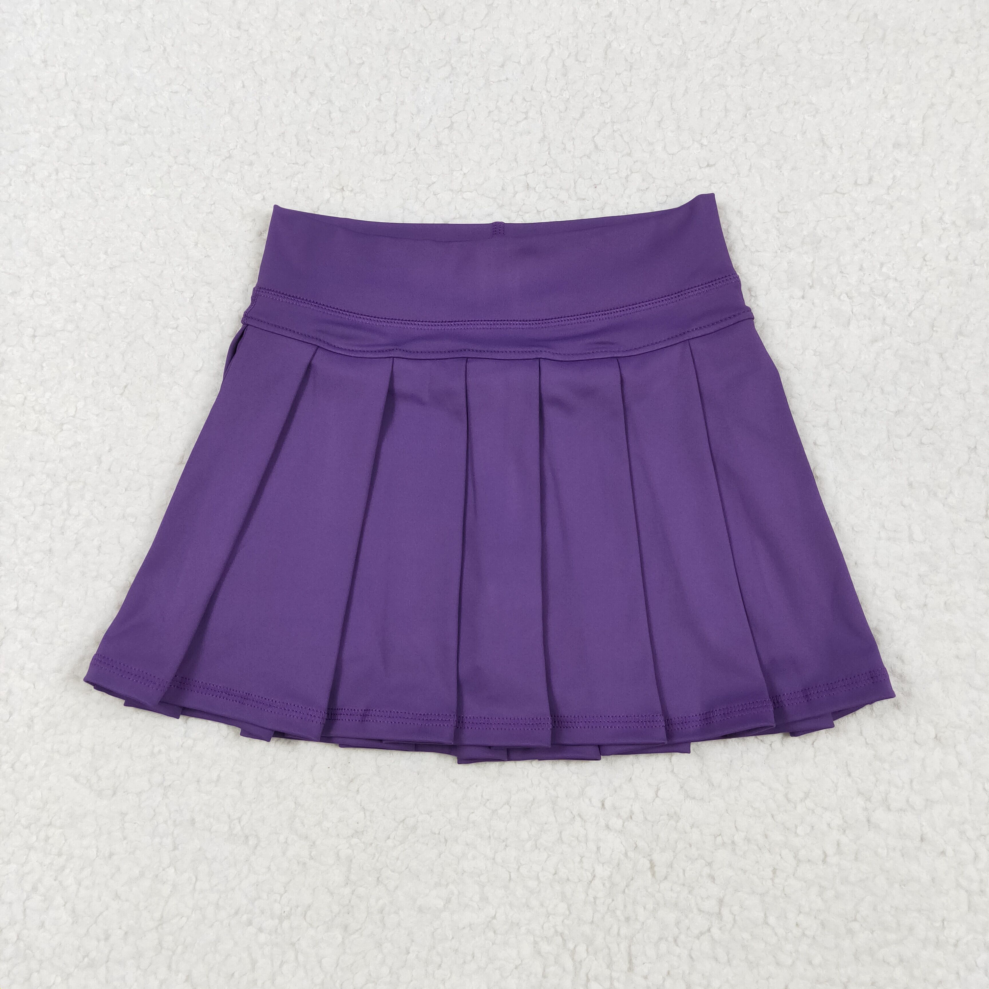 GLK0086 6.9y Solid Purple Yoga Skirt