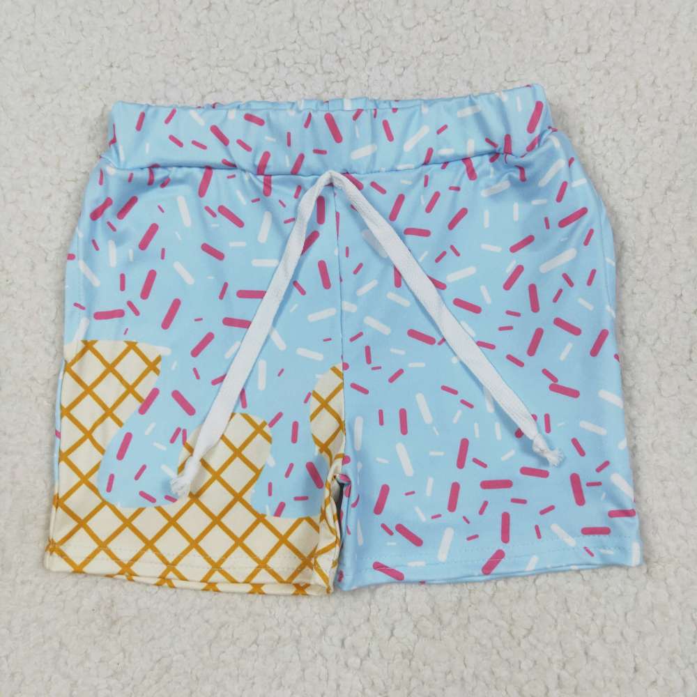 SS0610 6.16 y National Day Waffle Star Light Blue Pocket Shorts