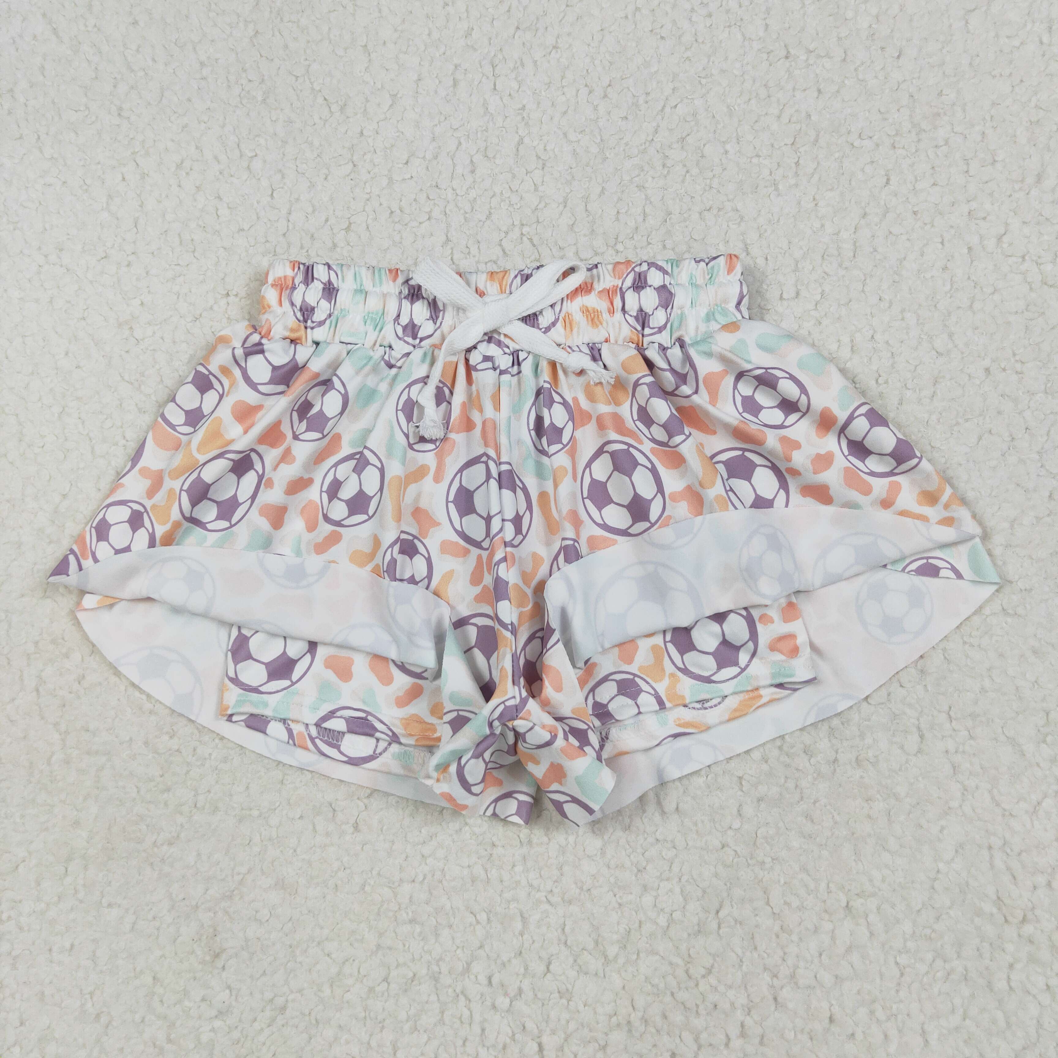 SS0582 6.23y Football leopard print shorts