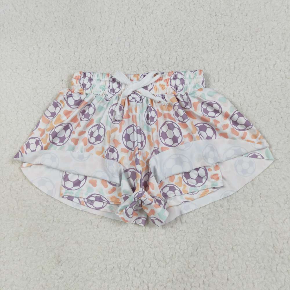 SS0582 6.23y Football leopard print shorts