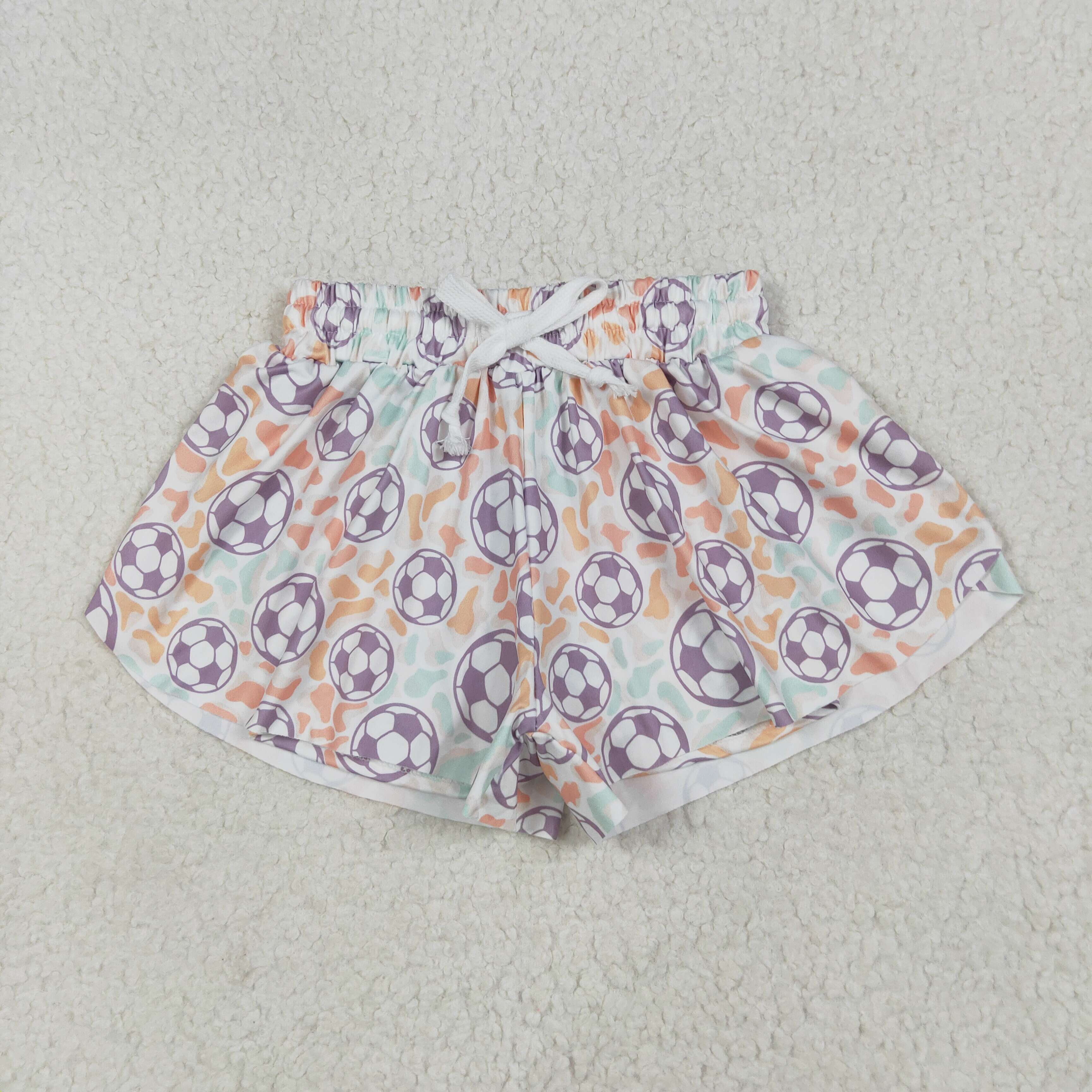 SS0582 6.23y Football leopard print shorts