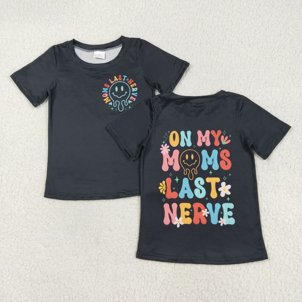 GT1026 7.22y on my moms last nerve smiley black short sleeve top