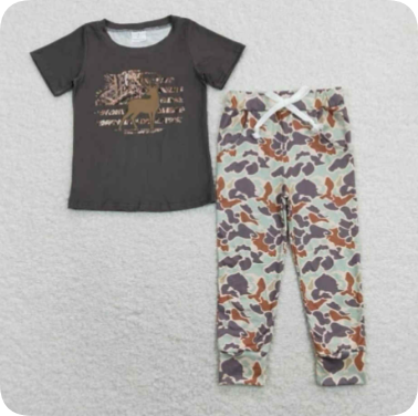 BT0440 8.18y Star Elk Brown Short Sleeve set