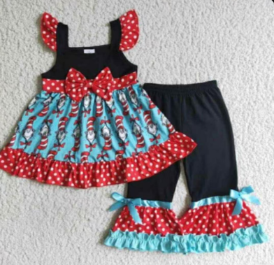 8.25y seuss bell pants suit