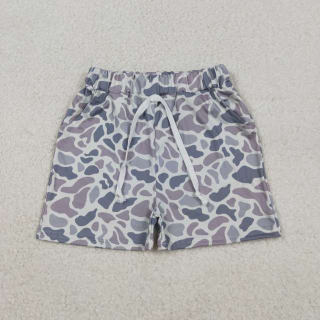 SS0140-2 10.31y Camouflage light gray pocket shorts