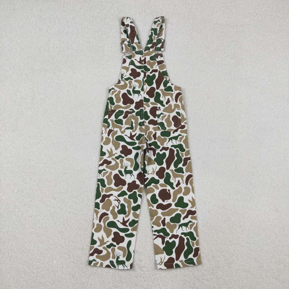P0828 11.7 Duck and puppy camouflage denim overalls