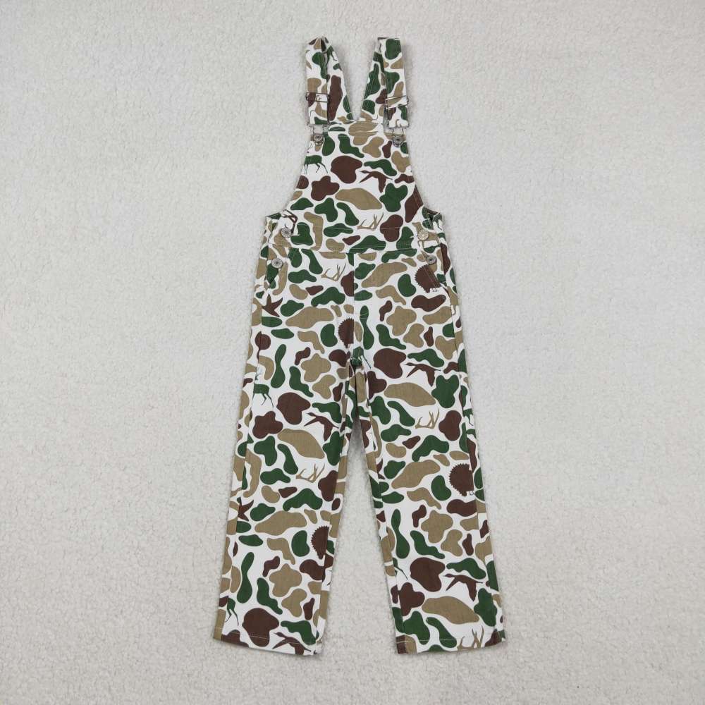 P0828 11.7 Duck and puppy camouflage denim overalls