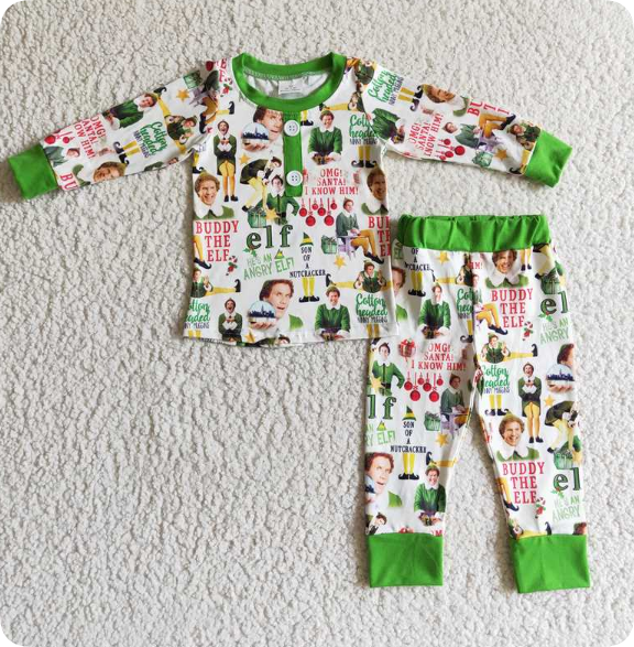 BLP0077 11.25y Boys' BUDDY THE ELF Long-Sleeve and Pants Suit