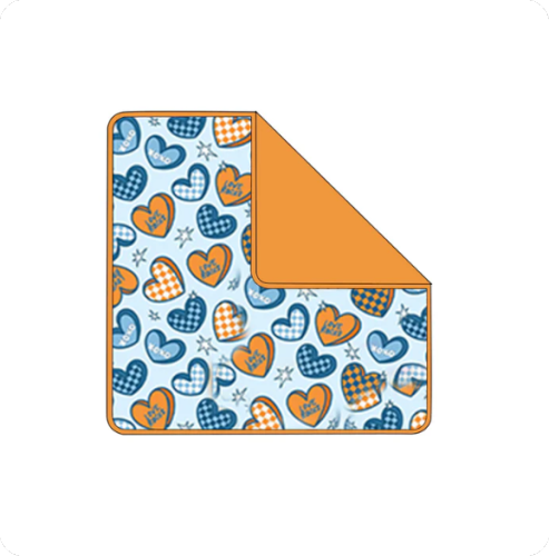 X12.3 BL0238Baby Kids Valentines XOXO Hearts Stars Blankets Preorder