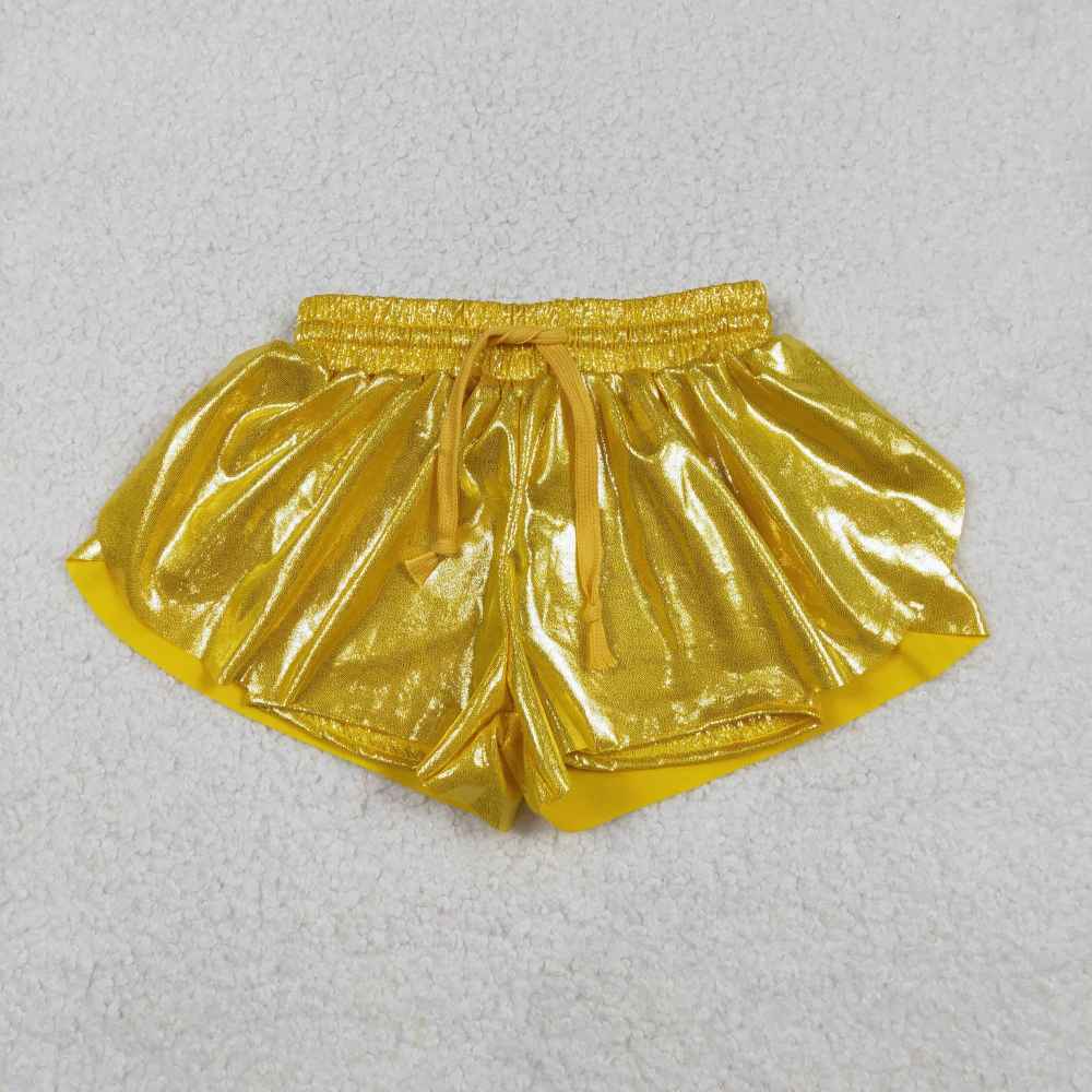 SS0687 Gold solid sequin summer shorts