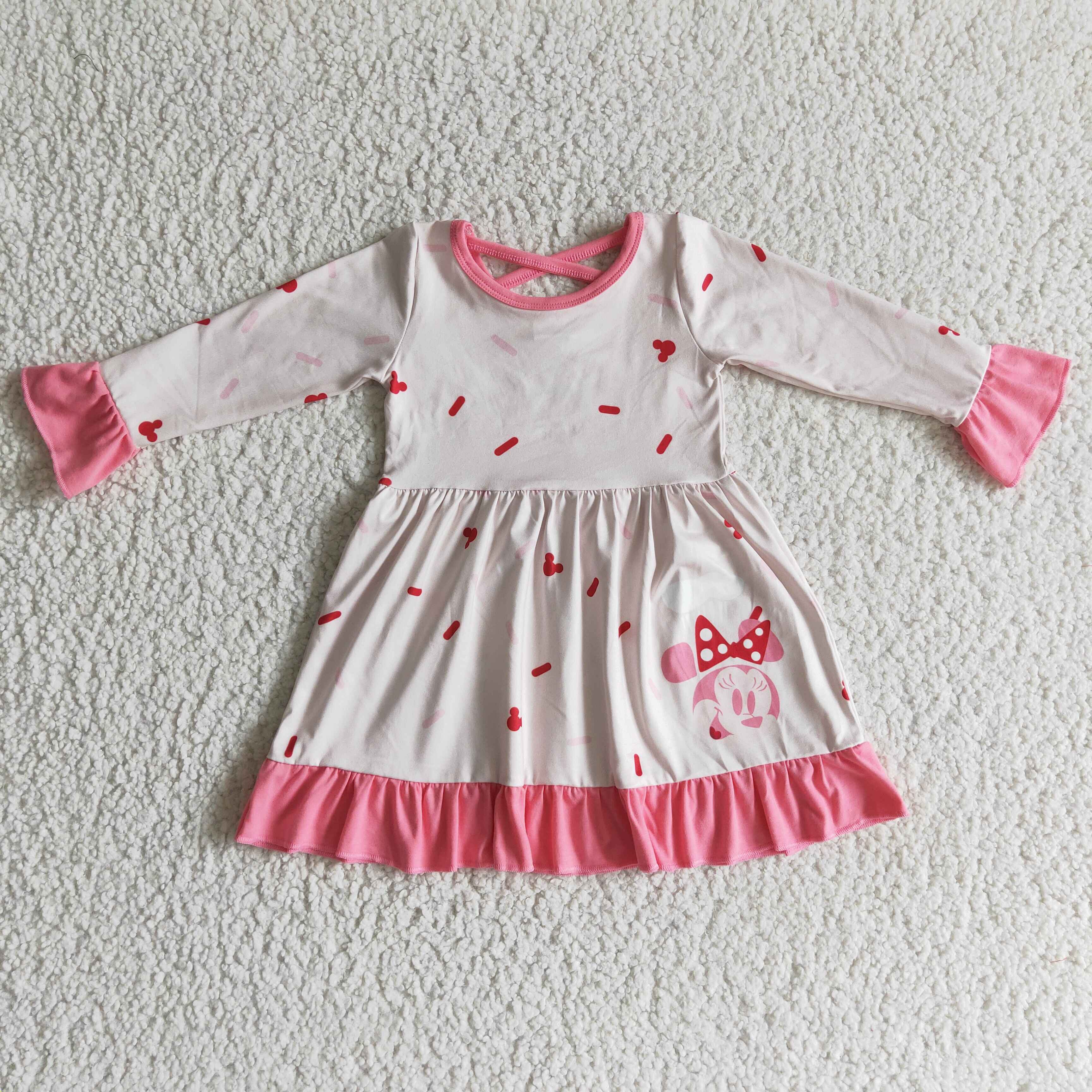 GLD0096 Pink cartoon girl dress