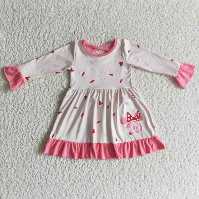 GLD0096 Pink cartoon girl dress