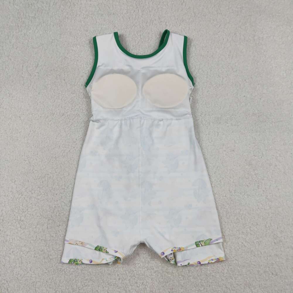 GSD2950 RTS Mardi gras stripe pattern active girl yoga dress