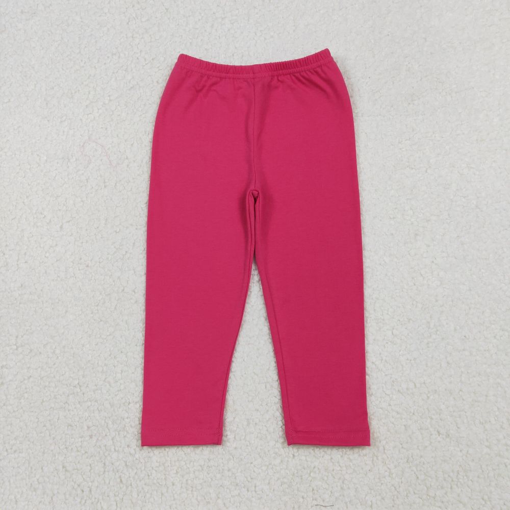 P0958 Hot pink solid girl long pants