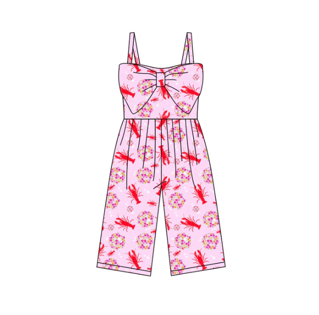 X12.24 Baby Girls Strap Crayfishes Balls Pants Jumpsuits Preorder