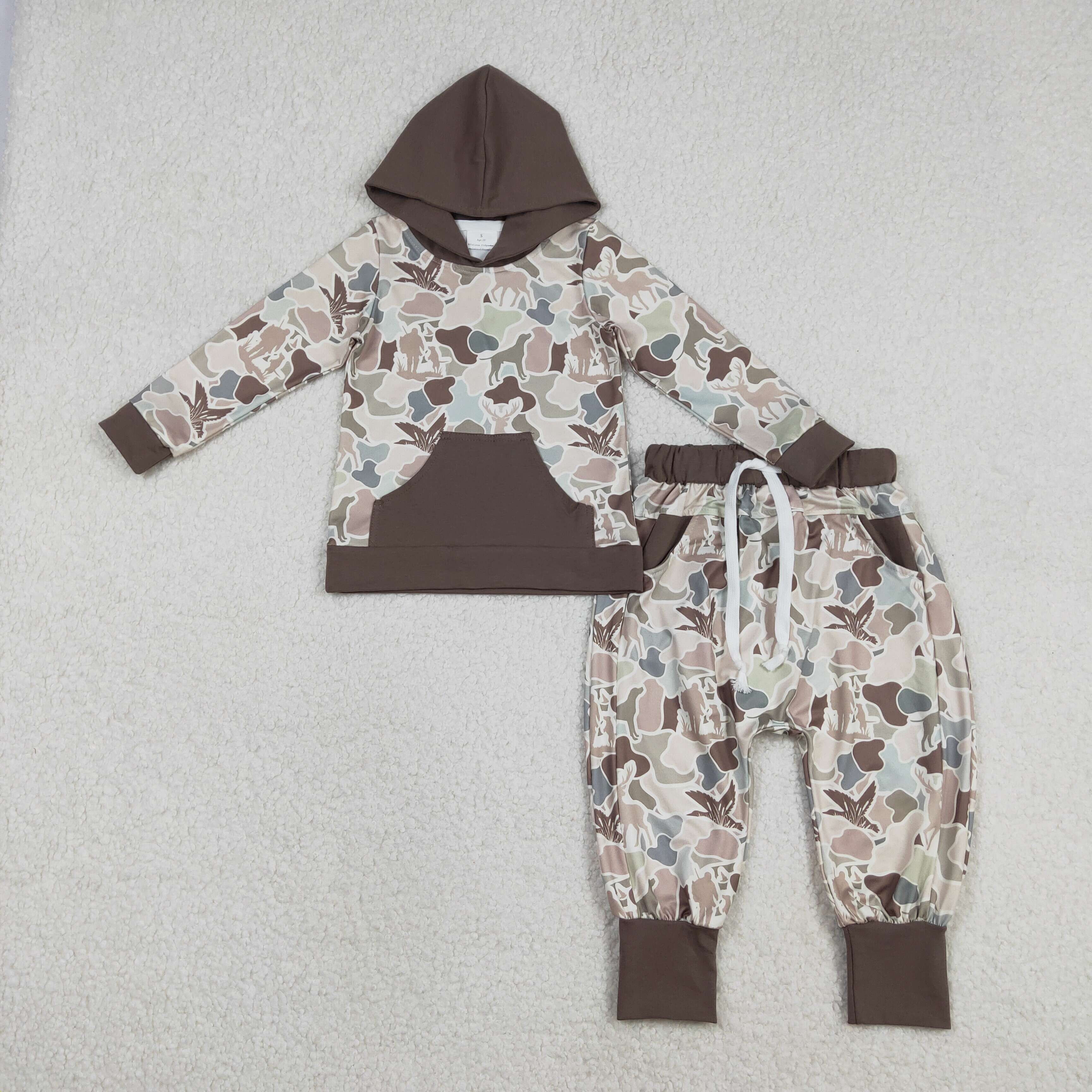 BLP1403 RTS Duck deer camo puppy long  sleeve boy outfits
