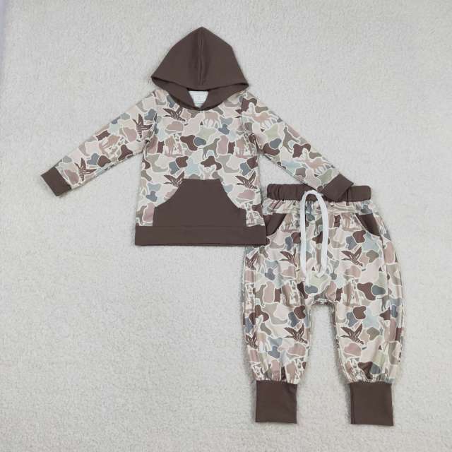 BLP1403 RTS Duck deer camo puppy long  sleeve boy outfits