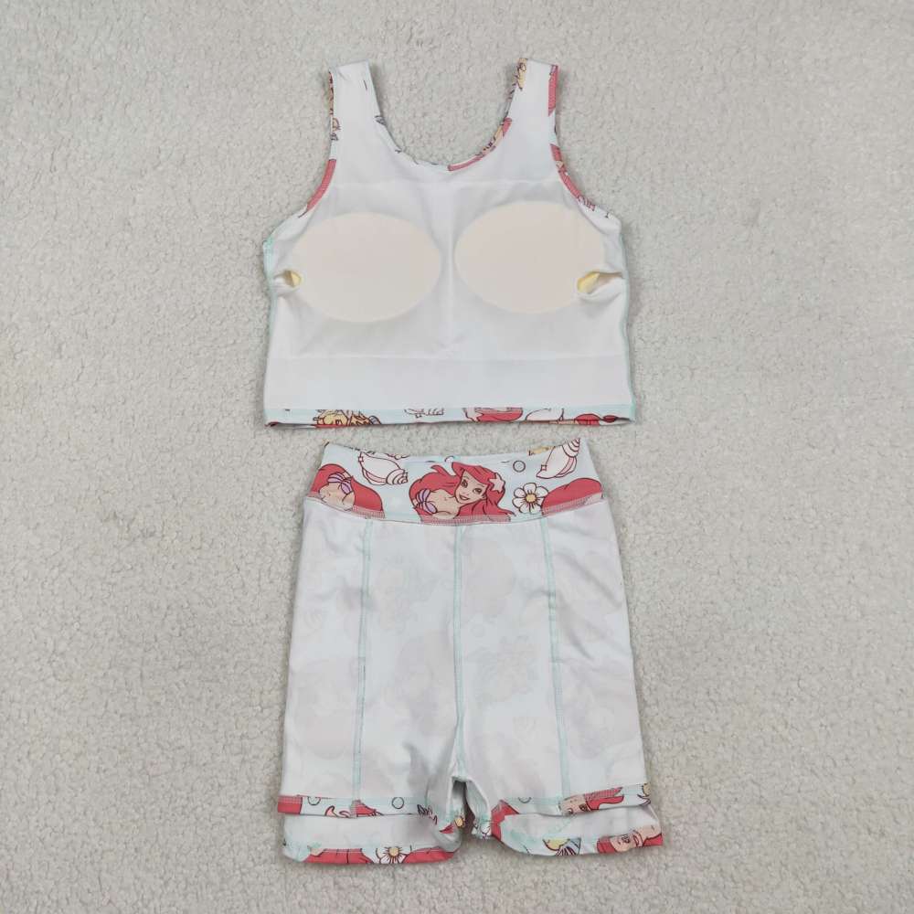 GSD3231 RTS Cartoon girl yoga sleeveless skirt