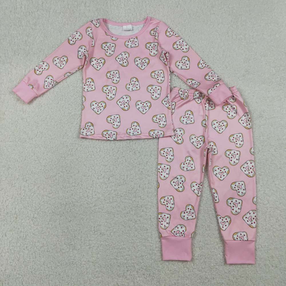 GLP3245 Pink Valentine's heart doughnut girl  long sleeve outfits