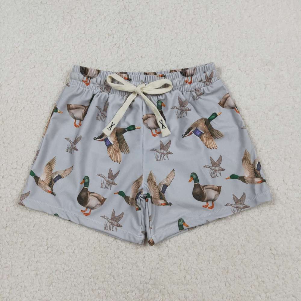 S0475  RTS Grey camo duck Boy summer  swim shorts