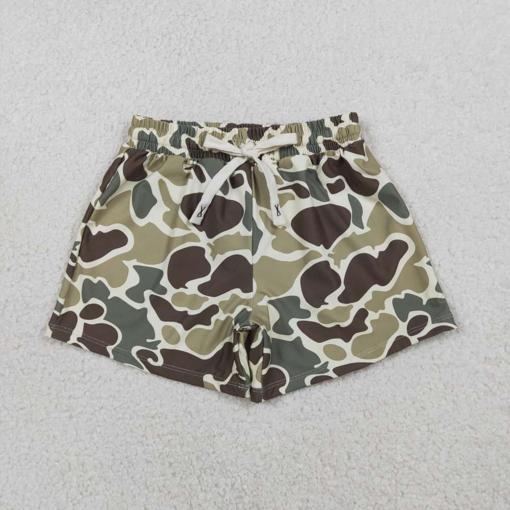 S0475  RTS Brown green Boy summer  swim shorts