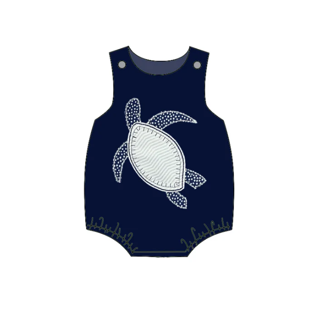 Baby Boys Sleeveless Tortoises Rompers Preorder