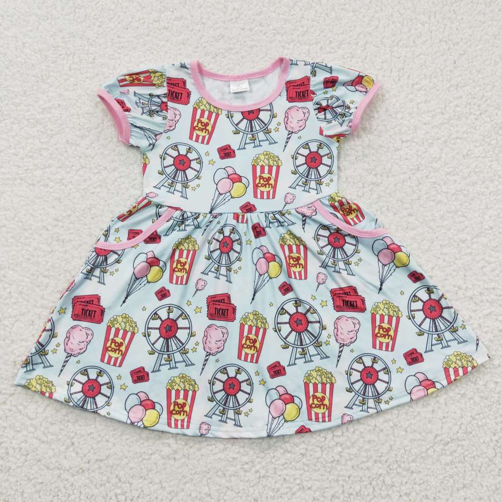 GSD0327 CHIPS  blue short sleeve dress