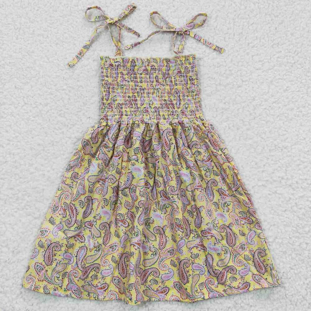GSD0372 flowers print short sleeve dress