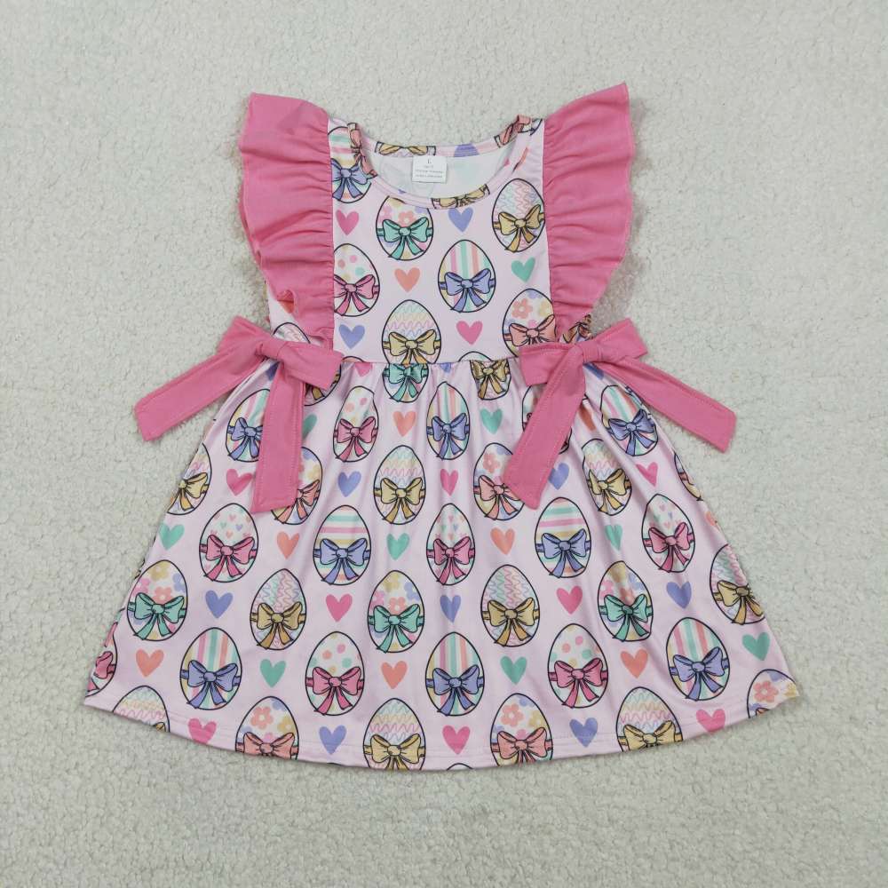 GSD3537   RTS Colorful bows easter egg girl dress