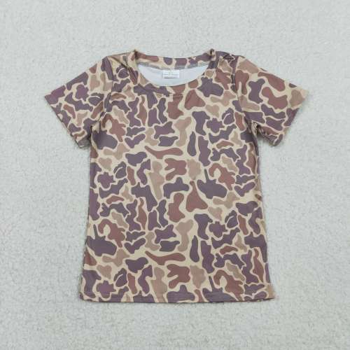 BT1714 RTS Brown camo A team short sleeve boy T-shirt