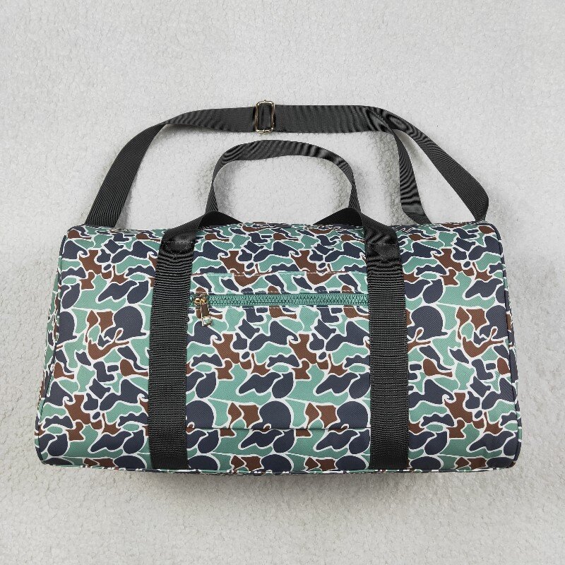 BA0263 US Warhouse green camo zipper duffle bag