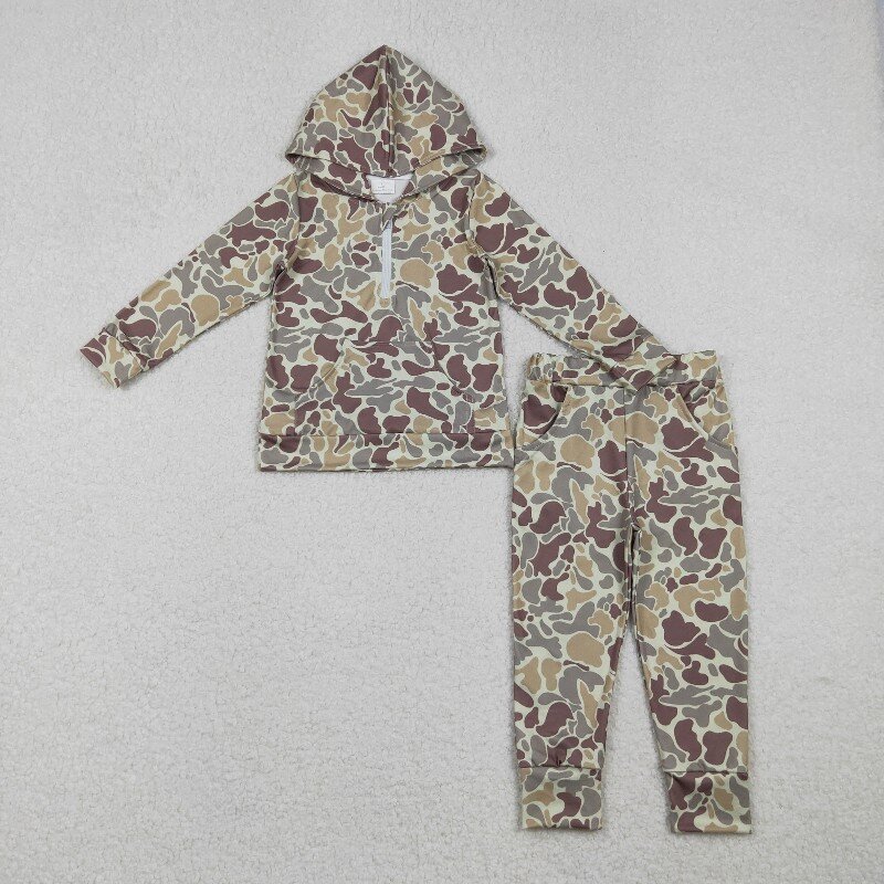 US Warhouse BLP1266  RTS Deer  CAMO boy long  sleeve pajamas