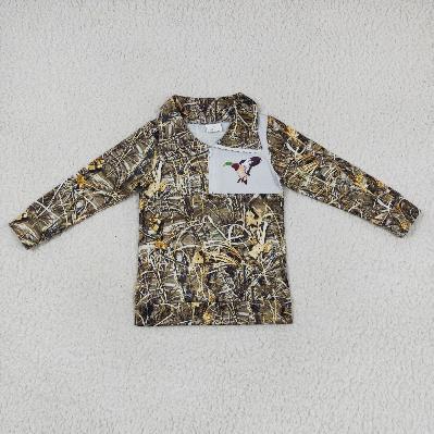 US Warhouse RTS BT0332 camo duck plaid  long sleeve boy pullover