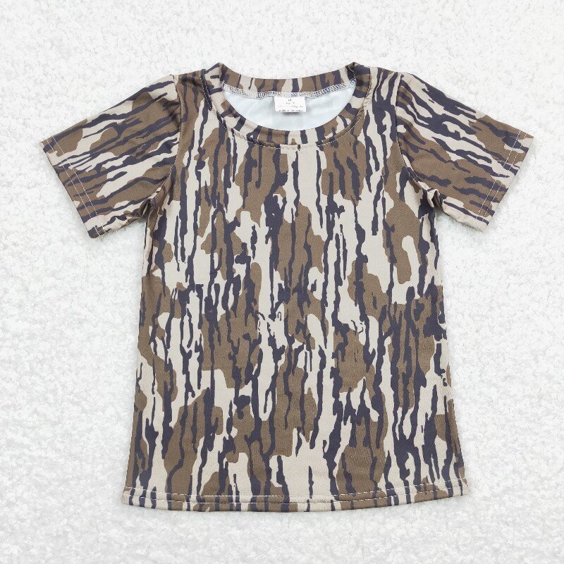 US Warhouse RTS BT0623 olive camo  short sleeve boy t-shirt