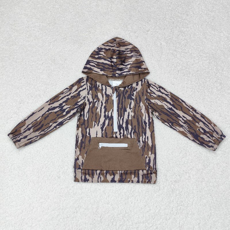 US Warhouse RTS BT0753  olive camo hoodie long sleeve boy pullover